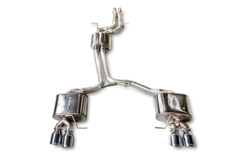 AWE Tuning Audi 8R SQ5 Touring Edition Exhaust - Quad Outlet Chrome Silver Tips - Main Product View