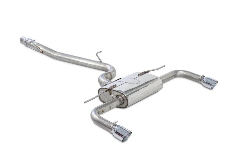 AWE Tuning Audi 8V A3 Touring Edition Exhaust - Dual Outlet Chrome Silver 90 mm Tips - Main Product View