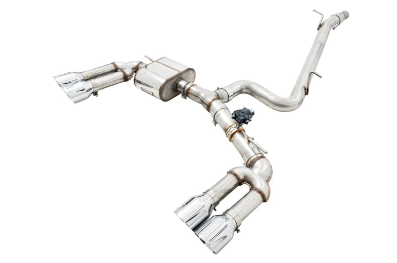 AWE Tuning Audi 8V S3 SwitchPath Exhaust w/Chrome Silver Tips 102mm - Main Product View