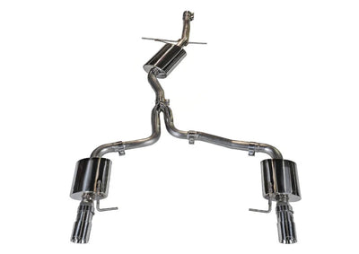 AWE Tuning Audi B8 A4 Touring Edition Exhaust - Dual Outlet Polished Silver Tips - Main Product View
