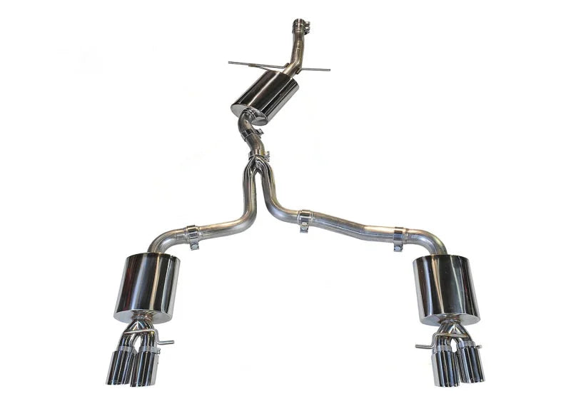 AWE Tuning Audi B8 A4 Touring Edition Exhaust - Quad Tip Polished Silver Tips - Does Not Fit Cabrio - Main Product View