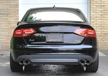 Load image into Gallery viewer, AWE Tuning Audi B8 A4 Touring Edition Exhaust - Quad Tip Polished Silver Tips - Does Not Fit Cabrio - Side View