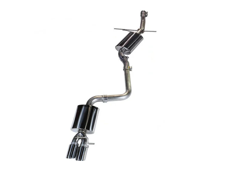 AWE Tuning Audi B8 A4 Touring Edition Exhaust - Single Side Diamond Black Tips - Main Product View