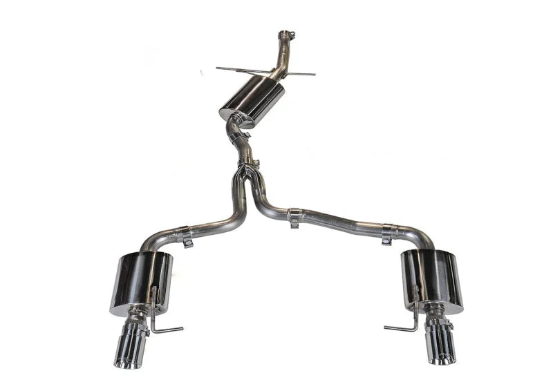 AWE Tuning Audi B8 A5 2.0T Touring Edition Exhaust - Dual Outlet Polished Silver Tips - Main Product View