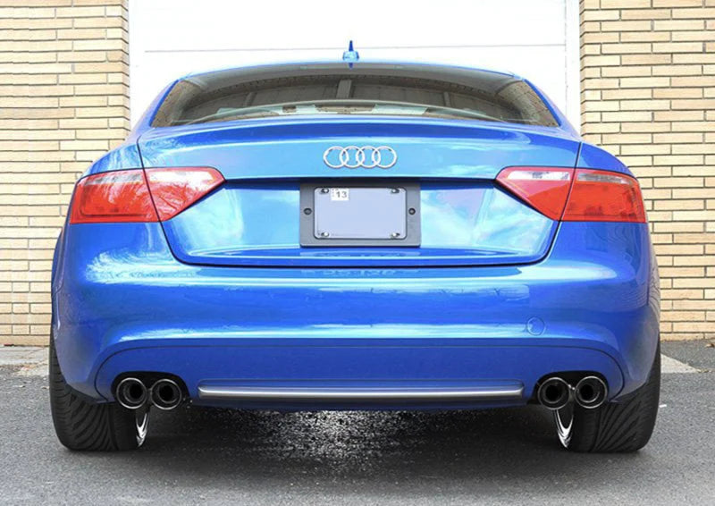 AWE Tuning Audi B8 A5 2.0T Touring Edition Exhaust - Quad Outlet Diamond Black Tips - Side View