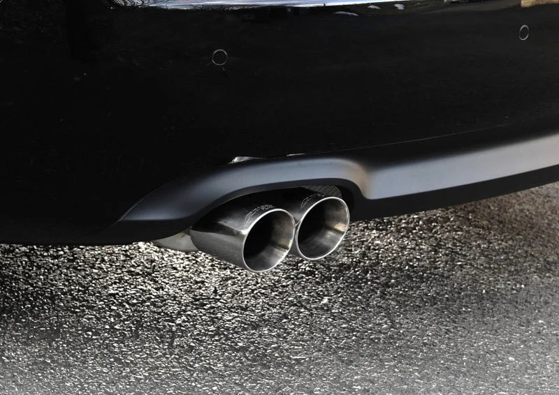 AWE Tuning Audi B8 A5 2.0T Touring Edition Exhaust - Quad Outlet Polished Silver Tips - Side View