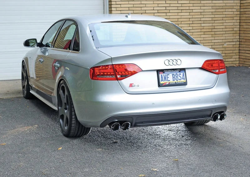AWE Tuning Audi B8 / B8.5 S4 3.0T Touring Edition Exhaust - Chrome Silver Tips (90mm) - Installation View