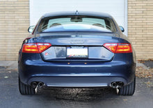 Load image into Gallery viewer, AWE Tuning Audi B8 S5 4.2L Touring Edition Exhaust System - Diamond Black Tips - Side View