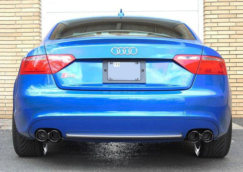 AWE Tuning Audi B8 S5 4.2L Track Edition Exhaust System - Polished Silver Tips - Side View