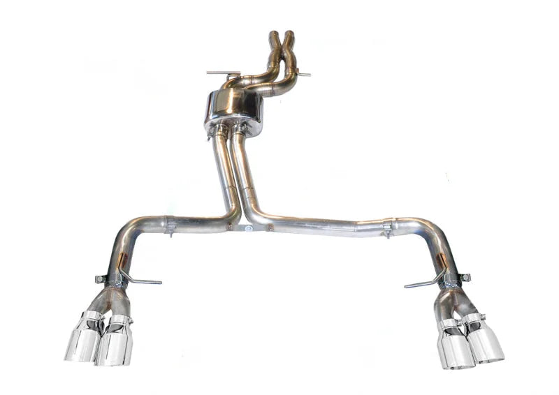 AWE Tuning Audi B8.5 S4 3.0T Track Edition Exhaust - Chrome Silver Tips (102mm) - Main Product View