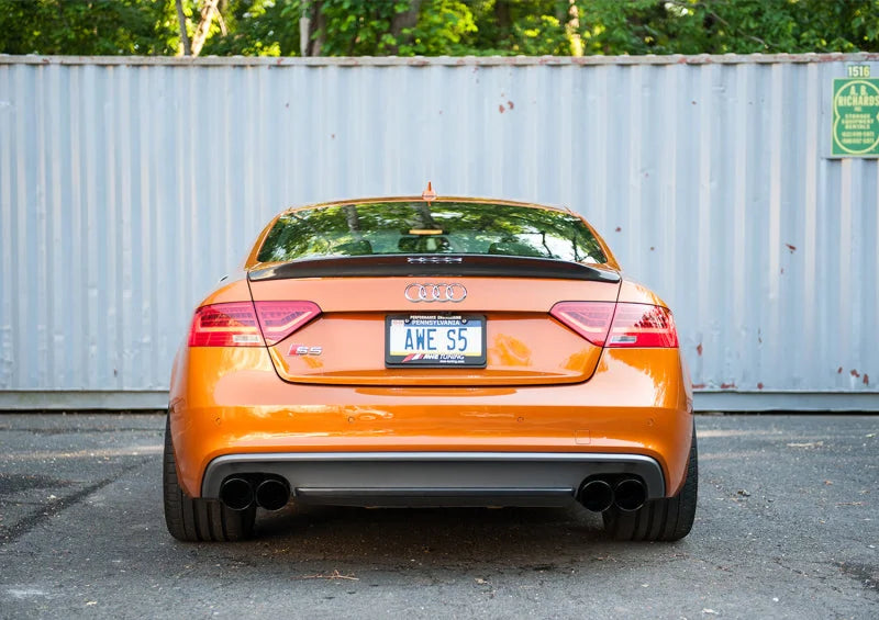 AWE Tuning Audi B8.5 S5 3.0T Track Edition Exhaust - Diamond Black Tips (102mm) - Side View