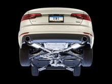 Load image into Gallery viewer, AWE Tuning Audi B9 A4 Touring Edition Exhaust Dual Outlet - Chrome Silver Tips (Includes DP) - Side View