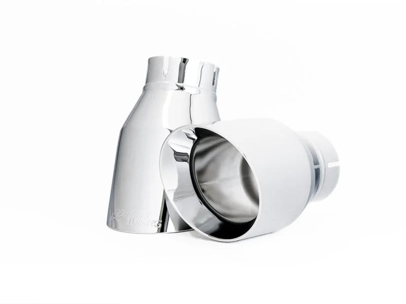 AWE Tuning Audi B9 A4 Touring Edition Exhaust Dual Outlet - Chrome Silver Tips (Includes DP) - Additional View 5