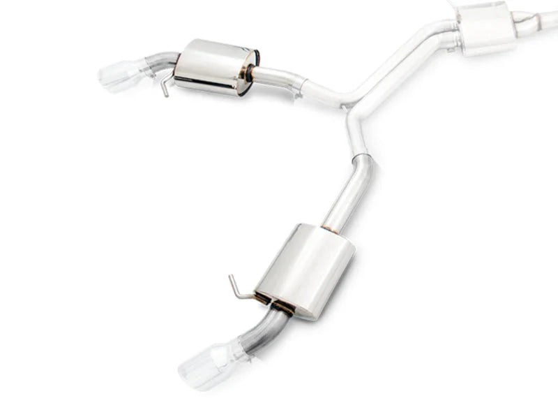 AWE Tuning Audi B9 A4 Touring Edition Exhaust Dual Outlet - Chrome Silver Tips (Includes DP) - Additional View 6