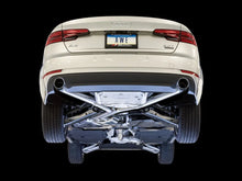 Load image into Gallery viewer, AWE Tuning Audi B9 A4 Track Edition Exhaust Dual Outlet - Chrome Silver Tips (Includes DP) - Side View