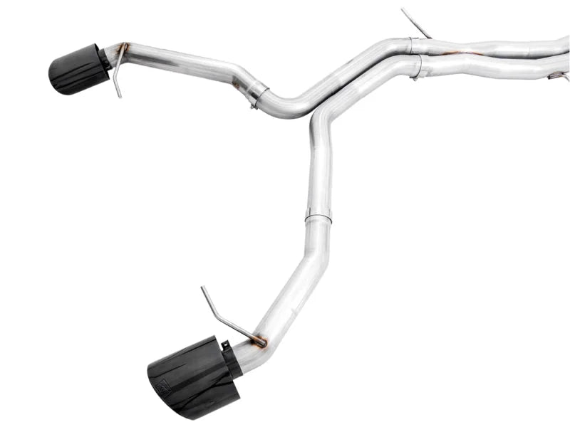 AWE Tuning Audi B9 RS5 Track Edition Exhaust w/ Diamond Black RS Tips - Back View