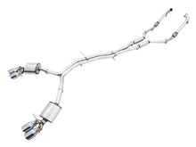 Load image into Gallery viewer, AWE Tuning Audi B9 S4 Touring Edition Exhaust - Non-Resonated (Silver 102mm Tips) - Main Product View