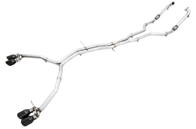AWE Tuning Audi B9 S4 Track Edition Exhaust - Non-Resonated (Black 102mm Tips) - Main Product View