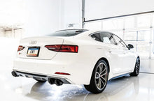 Load image into Gallery viewer, AWE Tuning Audi B9 S4 Track Edition Exhaust - Non-Resonated (Black 102mm Tips) - Side View