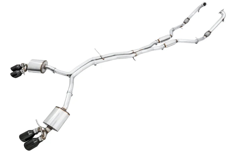 AWE Tuning Audi B9 S5 3.0T Touring Edition Exhaust - Black Diam Tips (102mm) - Main Product View