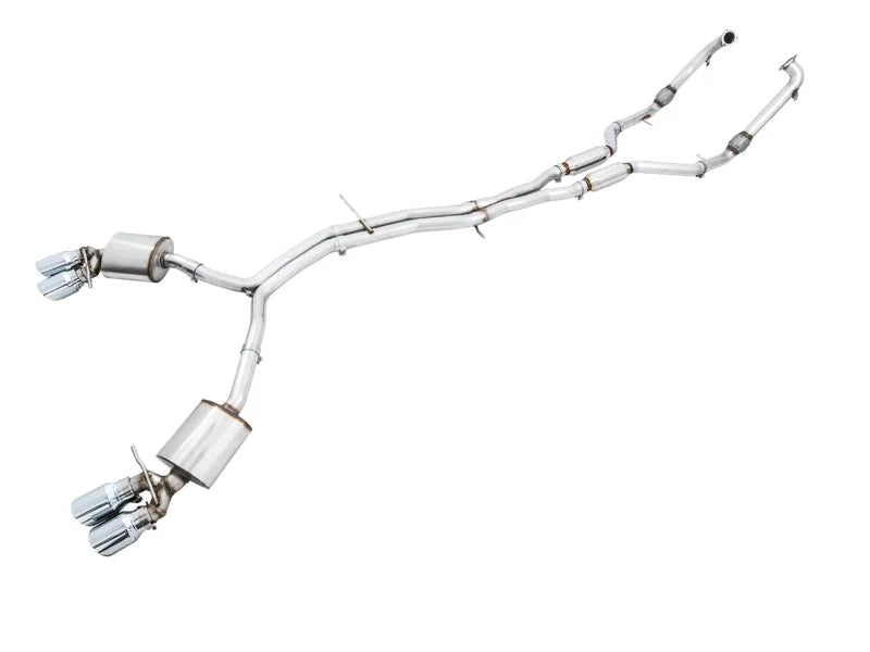 AWE Tuning Audi B9 S5 3.0T Touring Edition Exhaust - Chrome Silver Tips (102mm) - Main Product View