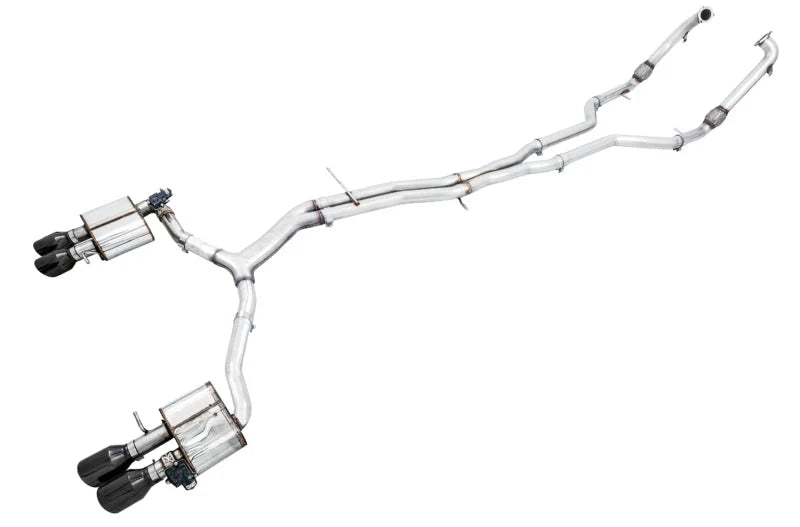 AWE Tuning Audi B9 S5 Sportback SwitchPath Exhaust - Non-Resonated (Black 102mm Tips) - Main Product View