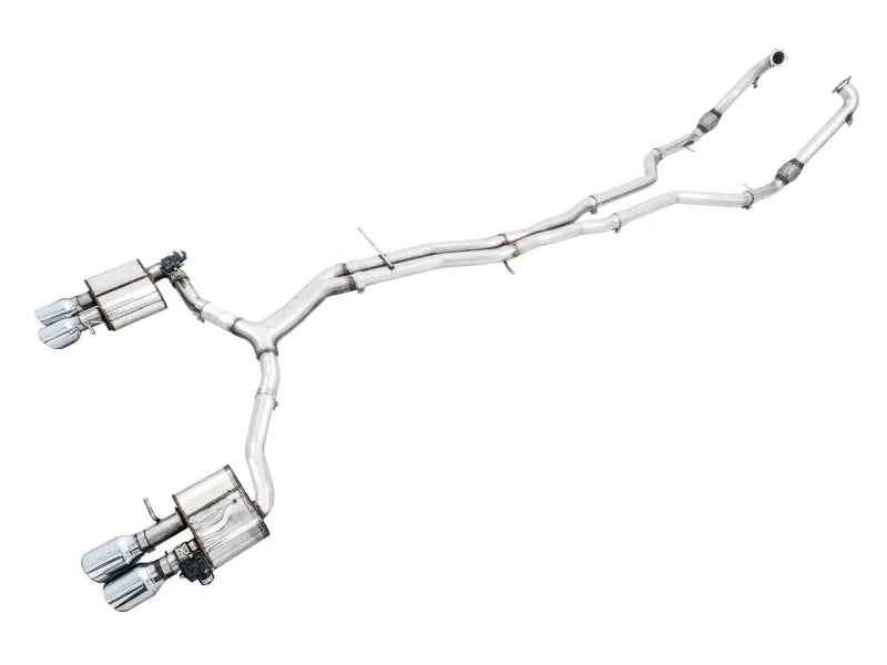 AWE Tuning Audi B9 S5 Sportback SwitchPath Exhaust - Non-Resonated (Silver 102mm Tips) - Main Product View