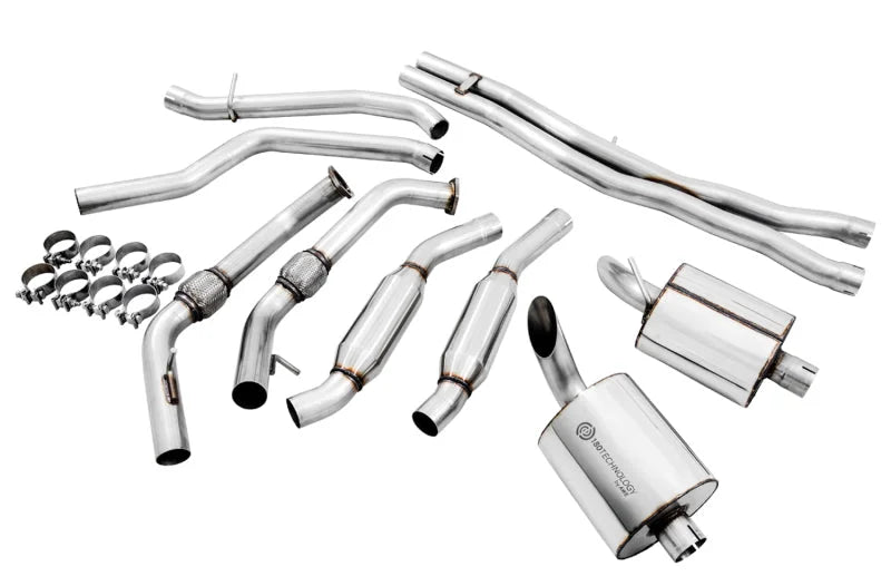 AWE Tuning Audi B9 SQ5 Resonated Touring Edition Cat-Back Exhaust - No Tips (Turn Downs) - Additional View 5