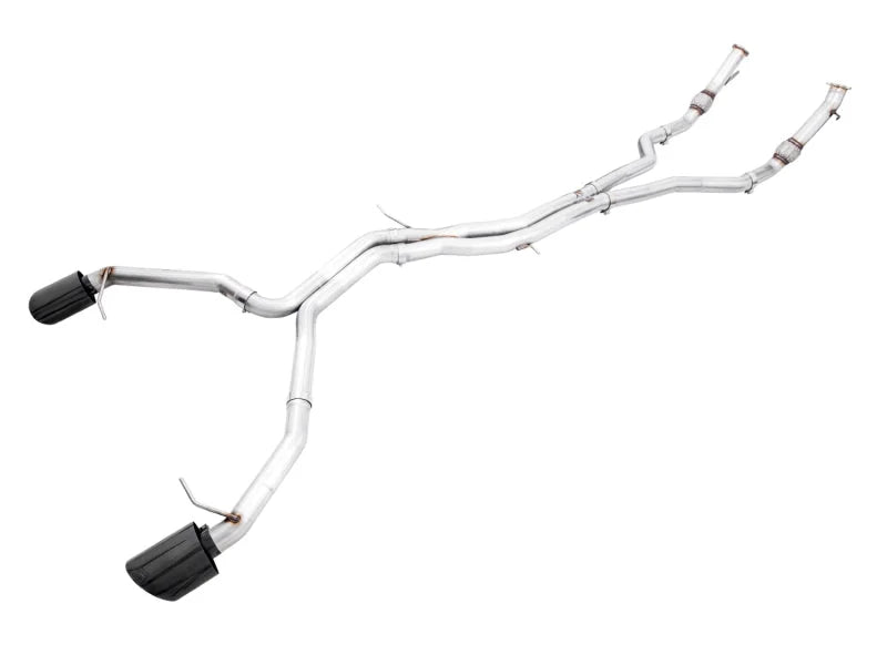 AWE Tuning Audi B9.5 RS5 Sportback Non-Resonated Track Edition Exhaust - RS-Style Diamond Blk Tips - Main Product View