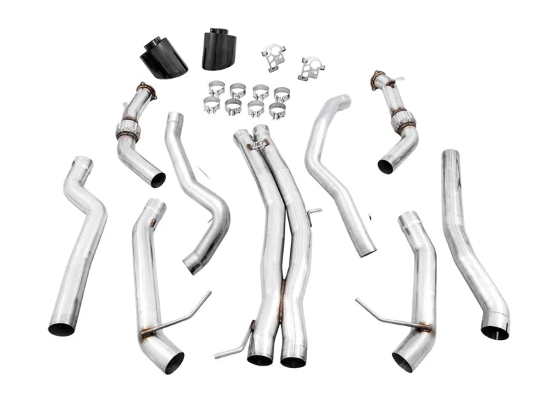 AWE Tuning Audi B9.5 RS5 Sportback Non-Resonated Track Edition Exhaust - RS-Style Diamond Blk Tips - Additional View 5