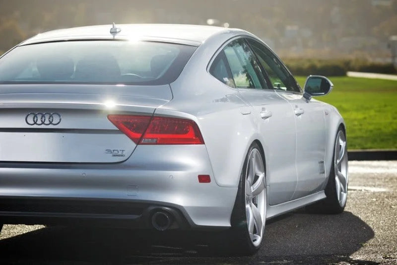AWE Tuning Audi C7 A7 3.0T Touring Edition Exhaust - Dual Outlet Chrome Silver Tips - Installation View