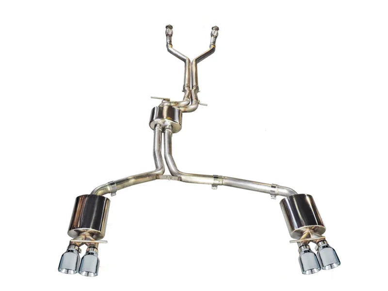 AWE Tuning Audi C7 / C7.5 S7 4.0T Touring Edition Exhaust - Polished Silver Tips - Main Product View
