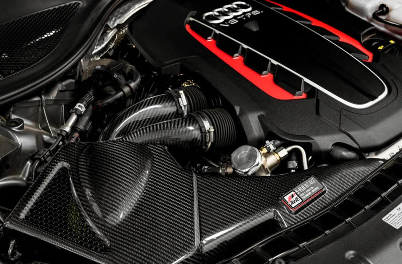 AWE Tuning Audi C7 S6 / S7 4.0T S-FLO Carbon Intake V2 - Side View
