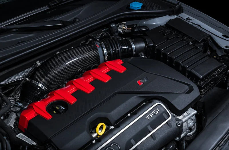 AWE Tuning Audi RS3 / TT RS S-FLO Closed Carbon Fiber Intake - Side View
