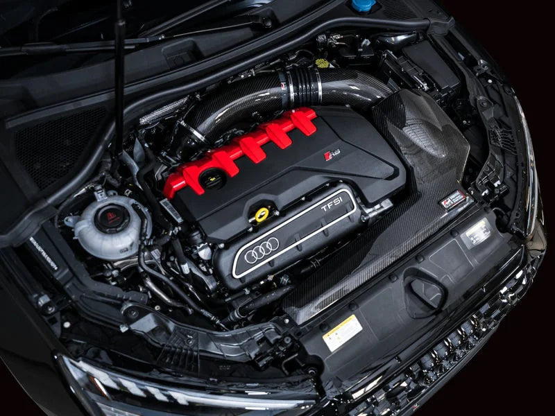 AWE Tuning Audi RS3 / TT RS S-FLO Closed Carbon Fiber Intake - Installation View