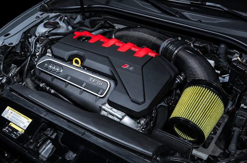 AWE Tuning Audi RS3 / TT RS S-FLO Open Carbon Fiber Intake - Side View