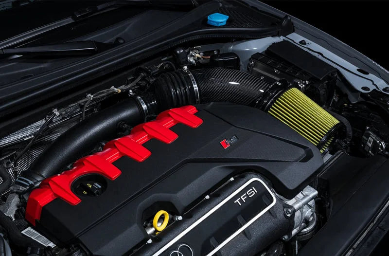 AWE Tuning Audi RS3 / TT RS S-FLO Shortie Carbon Fiber Intake - Side View