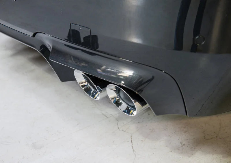 AWE Tuning BMW F10 M5 Touring Edition Axle-Back Exhaust Chrome Silver Tips - Side View