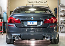 Load image into Gallery viewer, AWE Tuning BMW F10 M5 Touring Edition Axle-Back Exhaust Chrome Silver Tips - Installation View