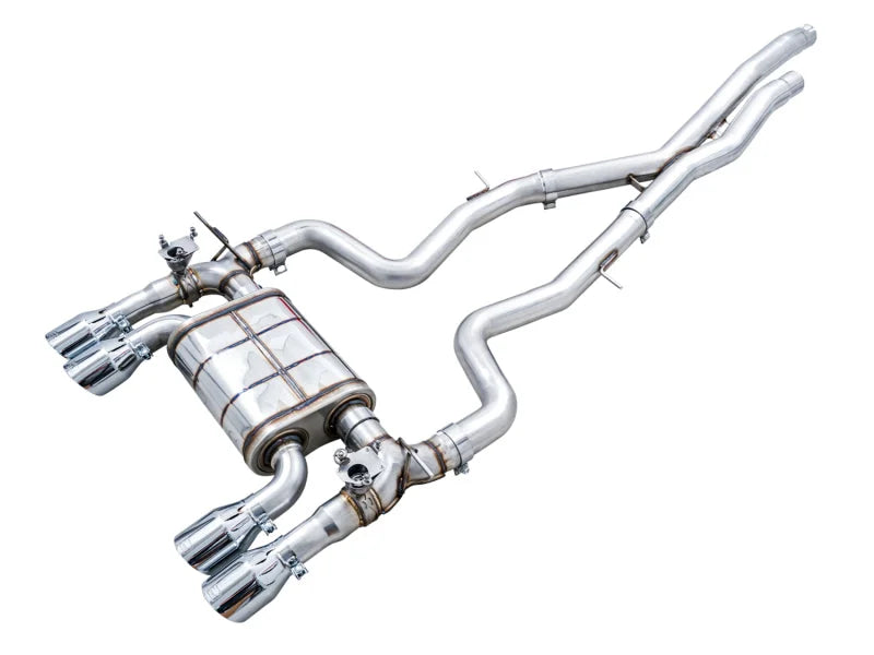 AWE Tuning BMW F8X M3/M4 SwitchPath Catback Exhaust - Chrome Silver Tips - Main Product View