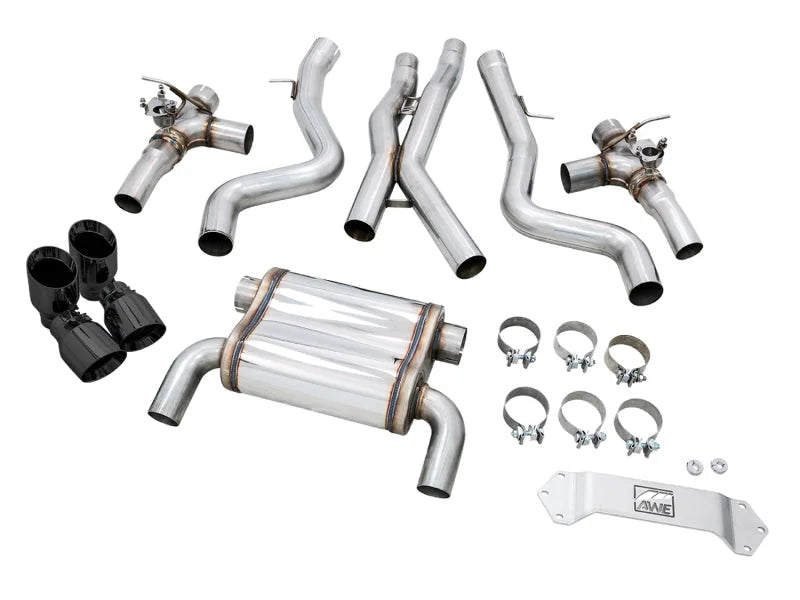 AWE Tuning BMW F8X M3/M4 SwitchPath Catback Exhaust - Diamond Black Tips - Additional View 8
