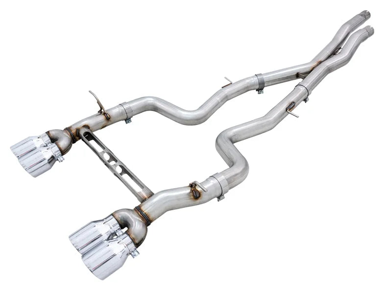 AWE Tuning BMW F8X M3/M4 Track Edition Catback Exhaust - Chrome Silver Tips - Main Product View