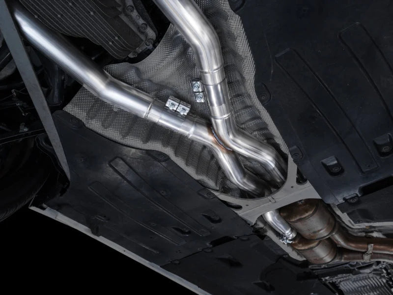 AWE Tuning BMW F97 X3 M Non-Resonated Performance Mid Pipe - Side View