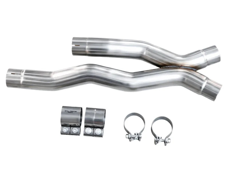 AWE Tuning BMW F97 X3 M Non-Resonated Performance Mid Pipe - Back View