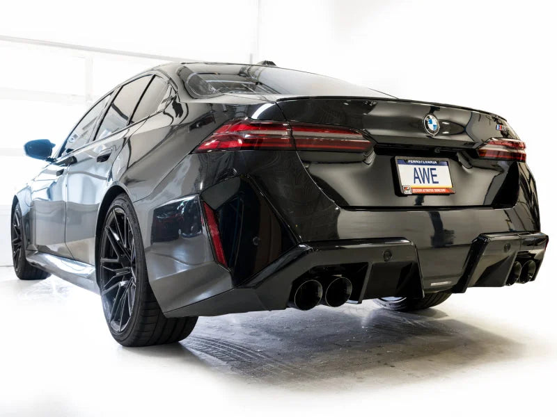 AWE Tuning BMW G90/G99 M5 Touring Edition Cat-Back Exhaust - Diamond Black Tips - Side View