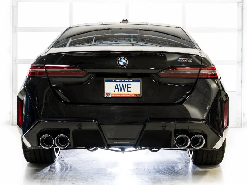 AWE Tuning BMW G90/G99 M5 Track Edition Cat-Back Exhaust - Chrome Silver Tips - Additional View 11