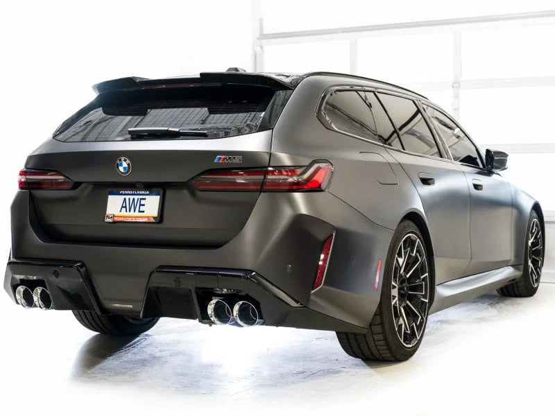 AWE Tuning BMW G90/G99 M5 Track Edition Cat-Back Exhaust - Chrome Silver Tips - Additional View 16