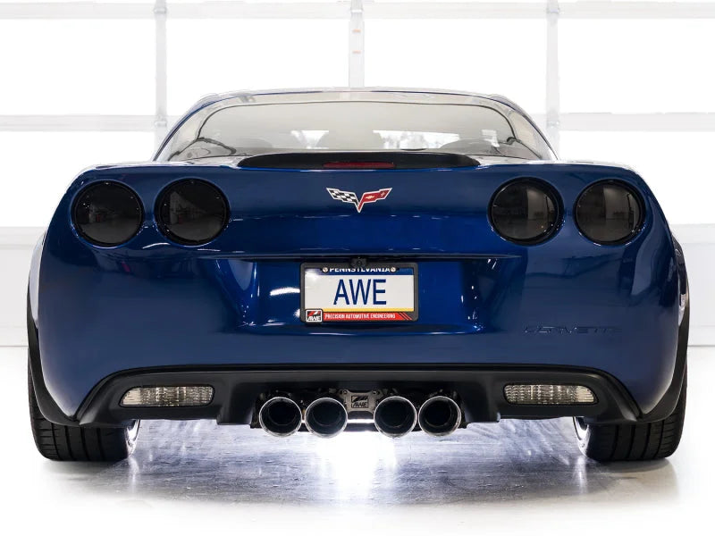 AWE Tuning C6 Chevrolet Corvette Z06/ZR1 Touring Edition Axle-Back Exhaust w/ Chrome Silver Tips - Installation View