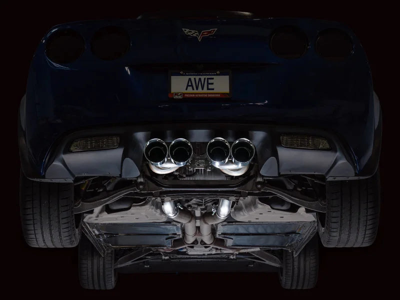 AWE Tuning C6 Chevrolet Corvette Z06/ZR1 Touring Edition Axle-Back Exhaust w/ Chrome Silver Tips - Additional View 5