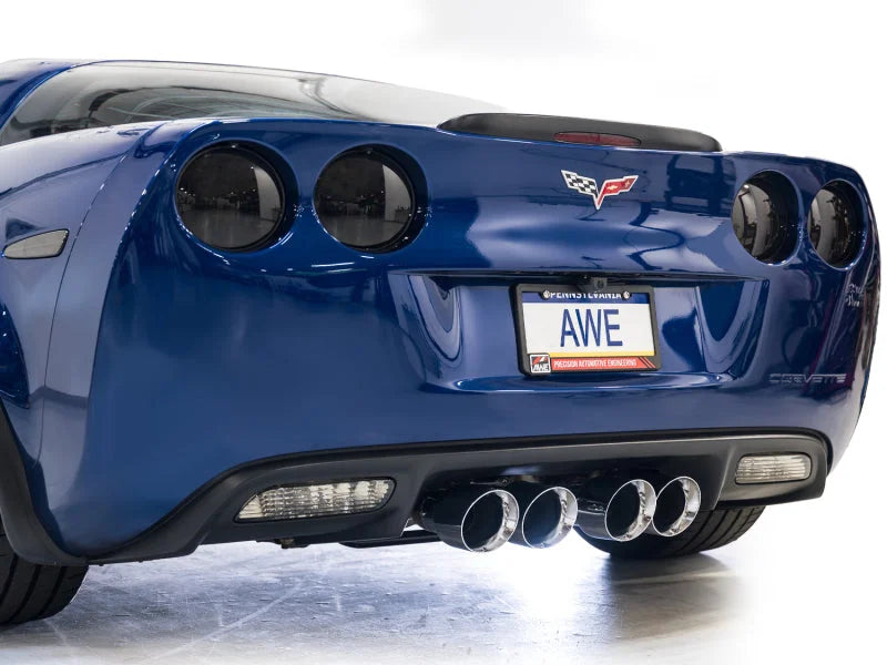 AWE Tuning C6 Chevrolet Corvette Z06/ZR1 Touring Edition Axle-Back Exhaust w/ Chrome Silver Tips - Additional View 8